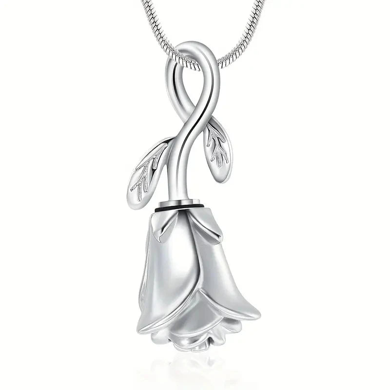 Florana™ Ashanger hangende Roos – Gedenksieraad in Zilver, Goud en Zwart Silverleven