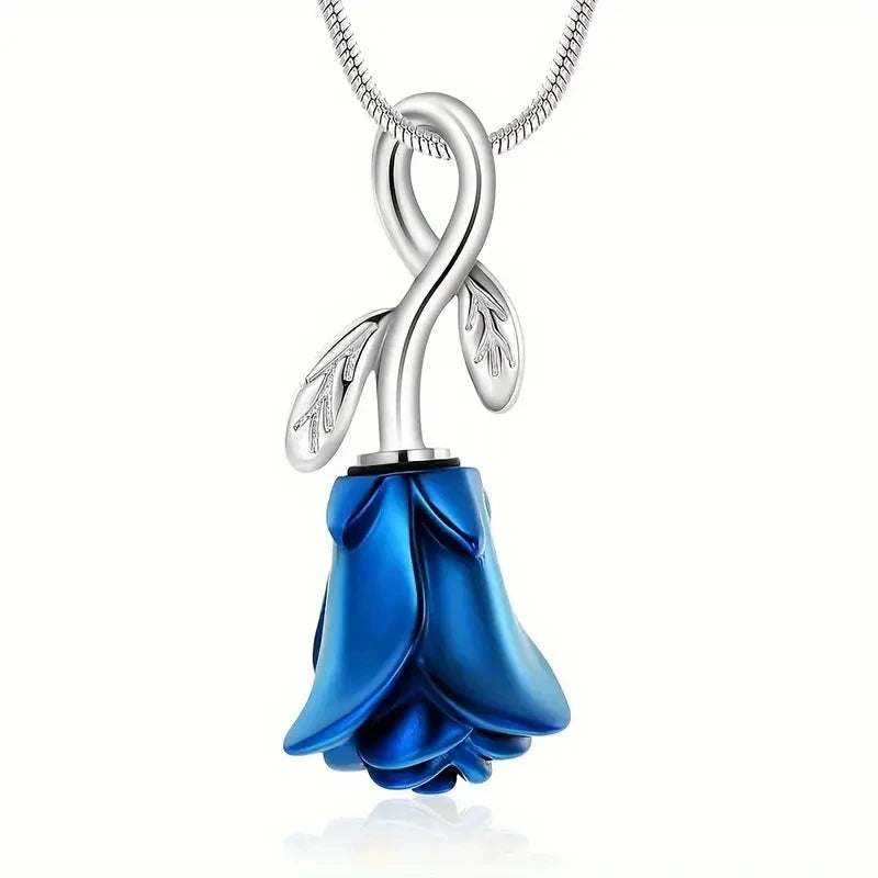 Florana™ Ashanger hangende Roos – Gedenksieraad in Zilver, Goud en Zwart Silverleven