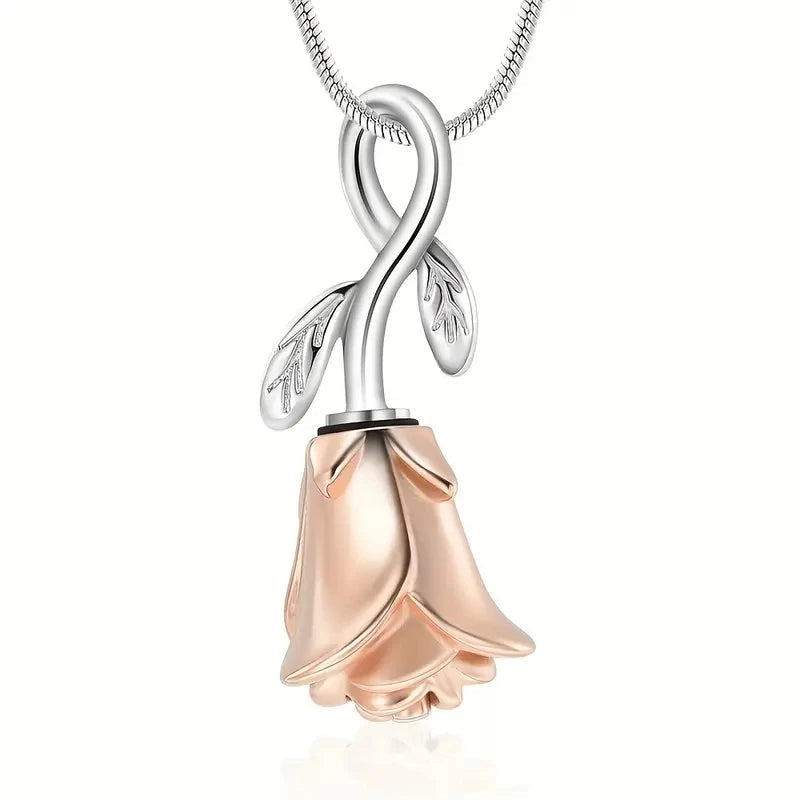 Florana™ Ashanger hangende Roos – Gedenksieraad in Zilver, Goud en Zwart Silverleven