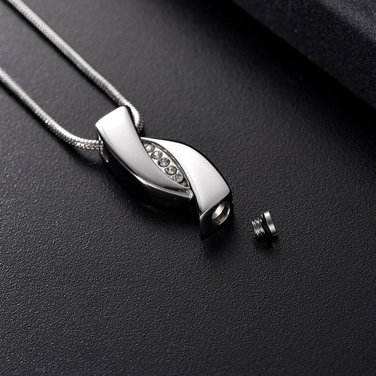 Infinea™ Ashanger Infinity met Kristal – Gedenksieraad in Zilver Silverleven