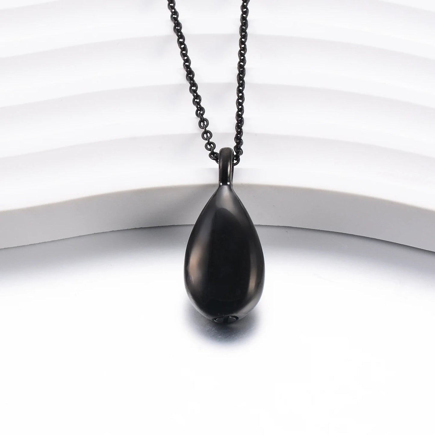 Tearum™ Ashanger Waterdruppel – Gedenksieraad in Zilver, Zwart en Goud Silverleven