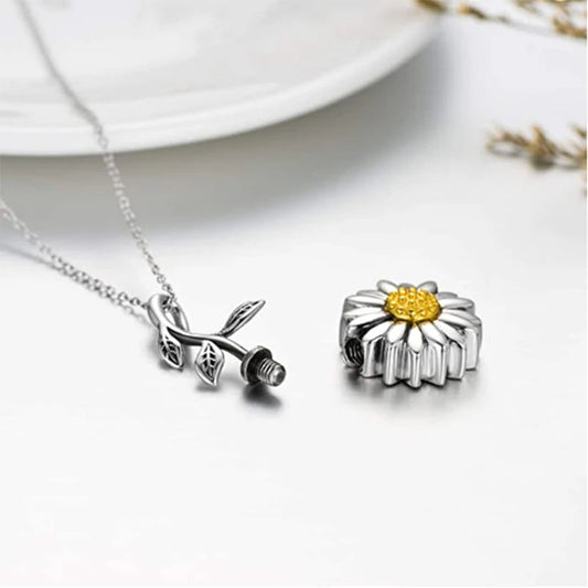 Solvyn™ Ashanger Zonnebloem met Goud – Gedenksieraad in Zilver Silverleven