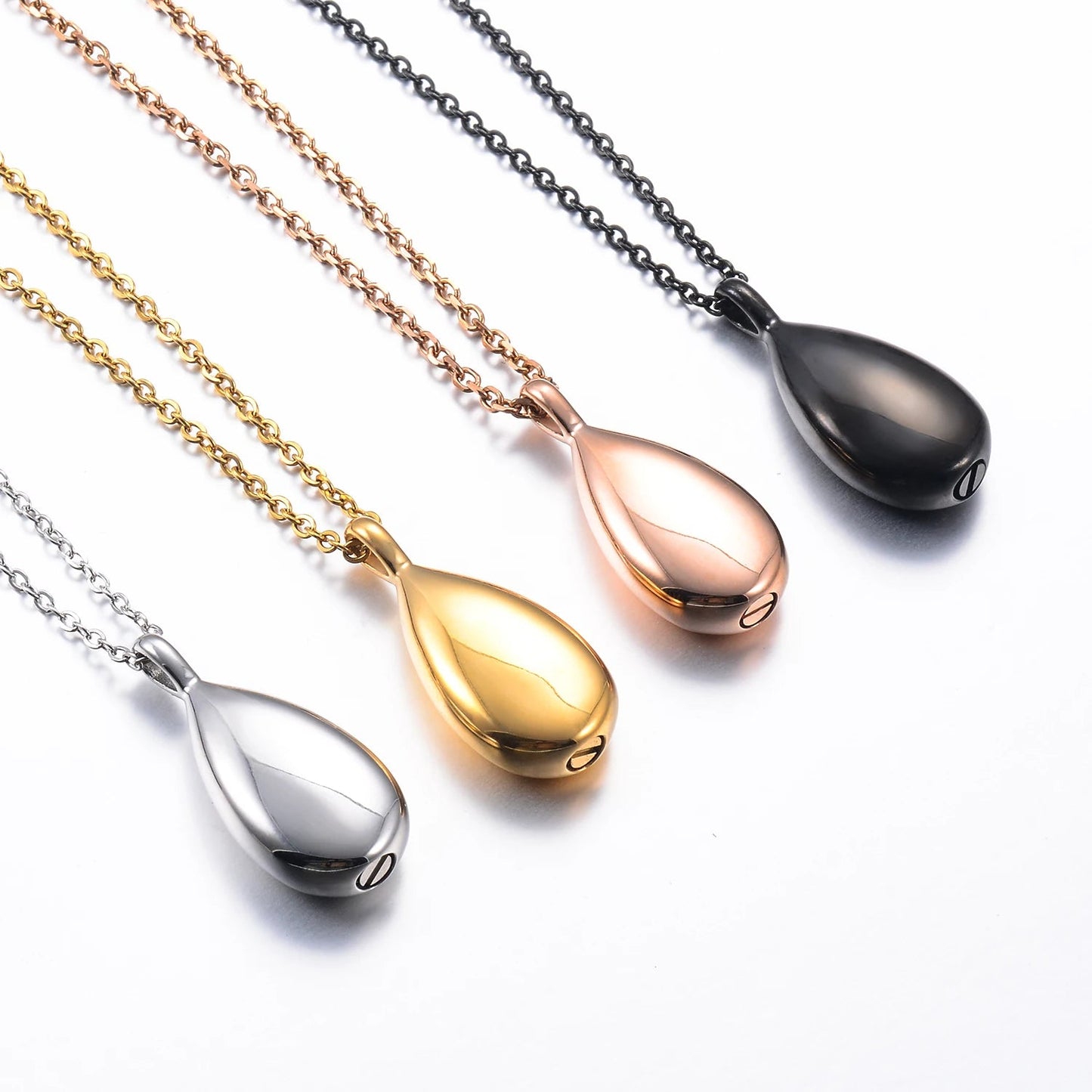 Tearum™ Ashanger Waterdruppel – Gedenksieraad in Zilver, Zwart en Goud Silverleven