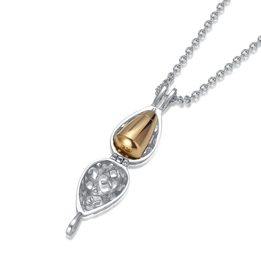 Eloria™ Ashanger Traanvorm Open – Gedenksieraad in Zilver en Goud Silverleven