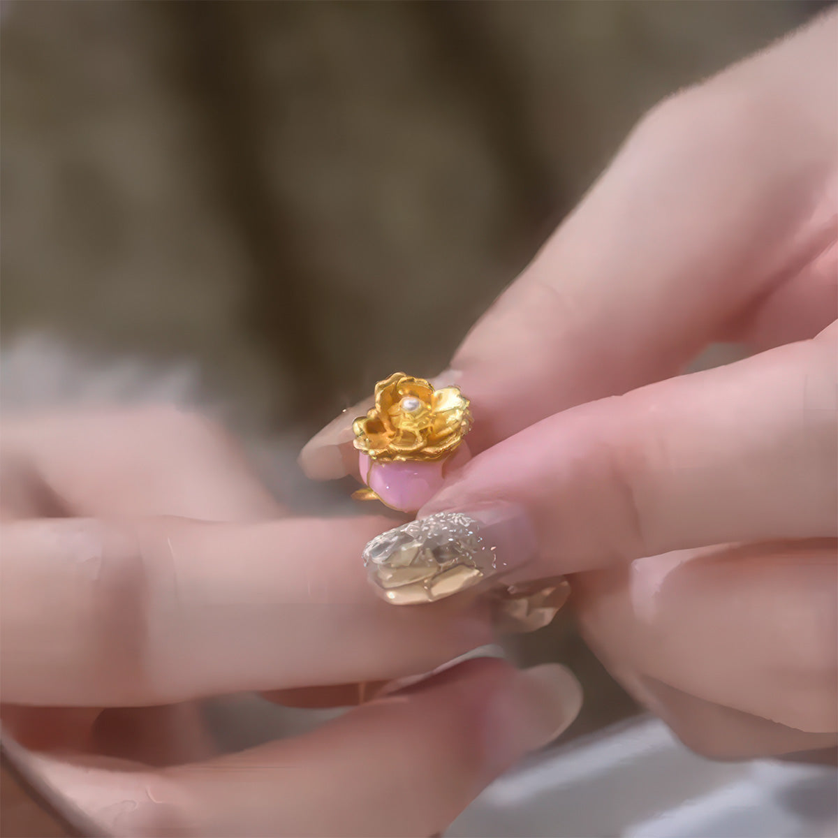 Amarosa™ Roze Bloeiende Roos Ketting – Sieraad voor Liefde en Verbondenheid