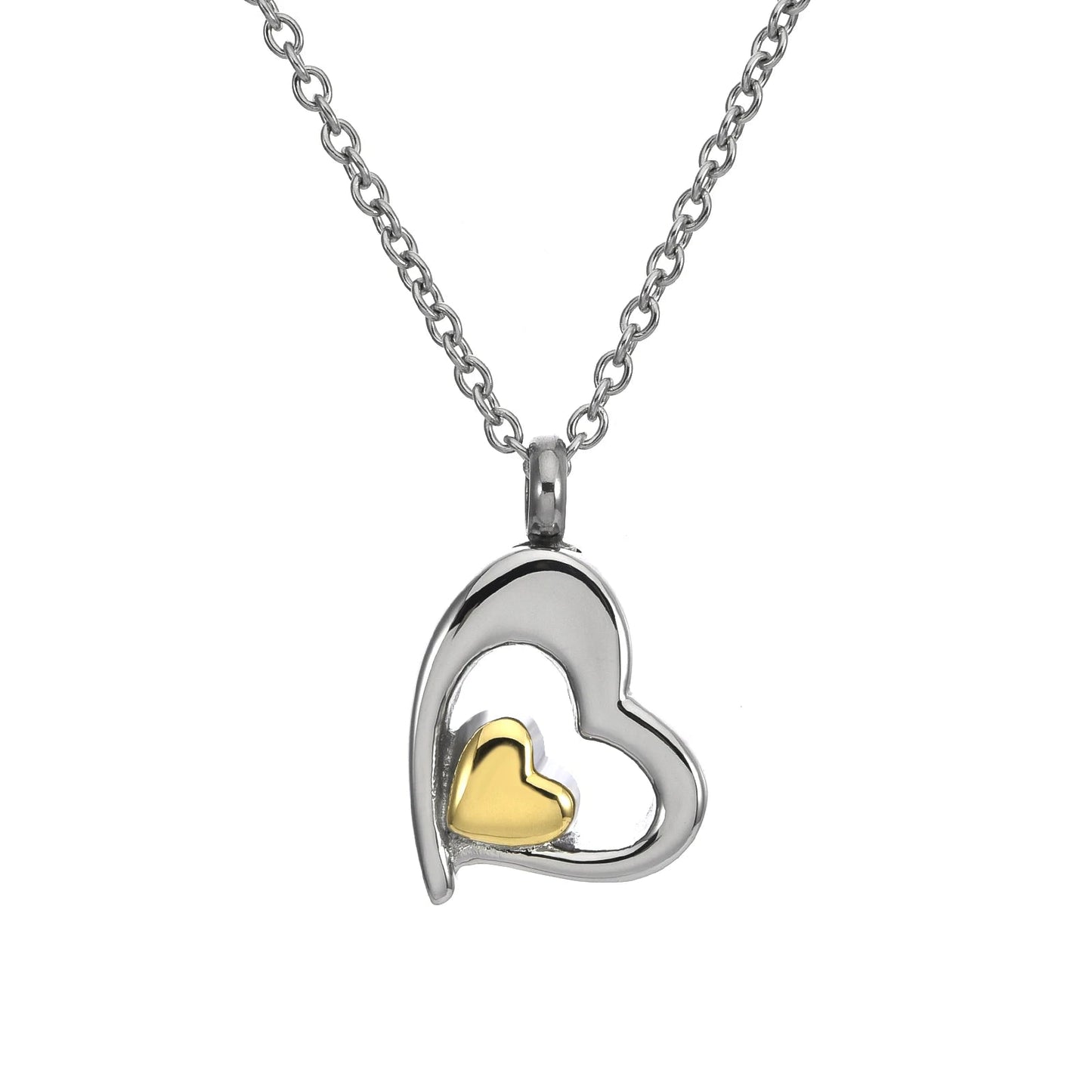 Duovita™ Ashanger Hart in Hart – Gedenksieraad in Zilver en Goud Silverleven