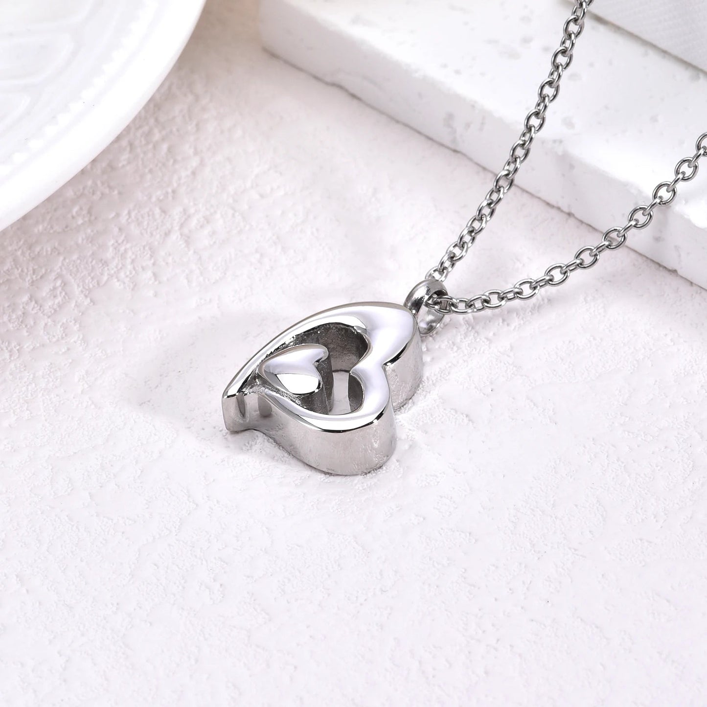 Duovita™ Ashanger Hart in Hart – Gedenksieraad in Zilver en Goud Silverleven