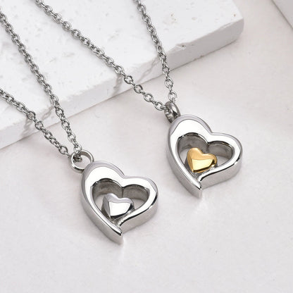 Duovita™ Ashanger Hart in Hart – Gedenksieraad in Zilver en Goud Silverleven