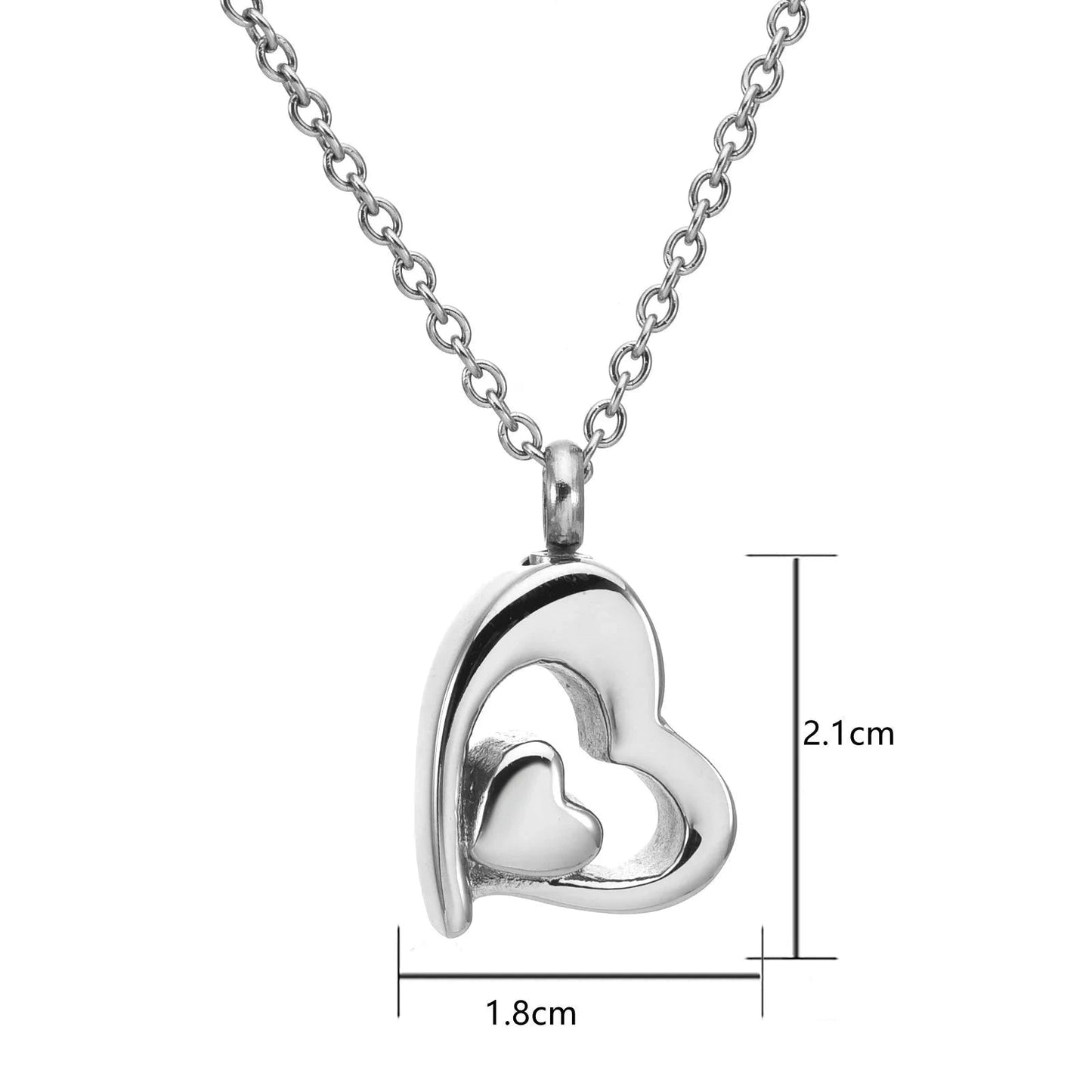 Duovita™ Ashanger Hart in Hart – Gedenksieraad in Zilver en Goud Silverleven