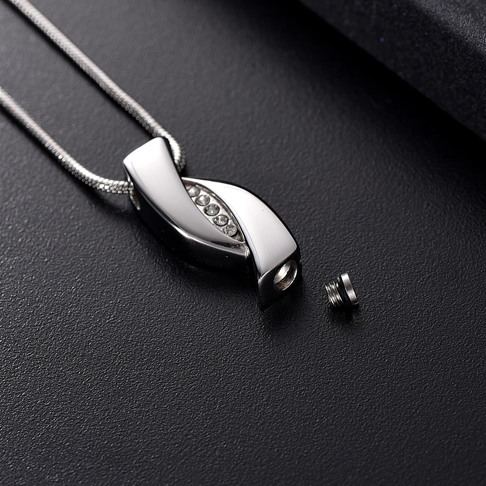 Infinea™ Ashanger Infinity met Kristal – Gedenksieraad in Zilver Silverleven