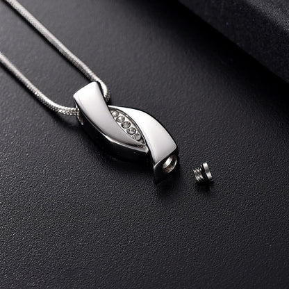 Infinea™ Ashanger Infinity met Kristal – Gedenksieraad in Zilver Silverleven