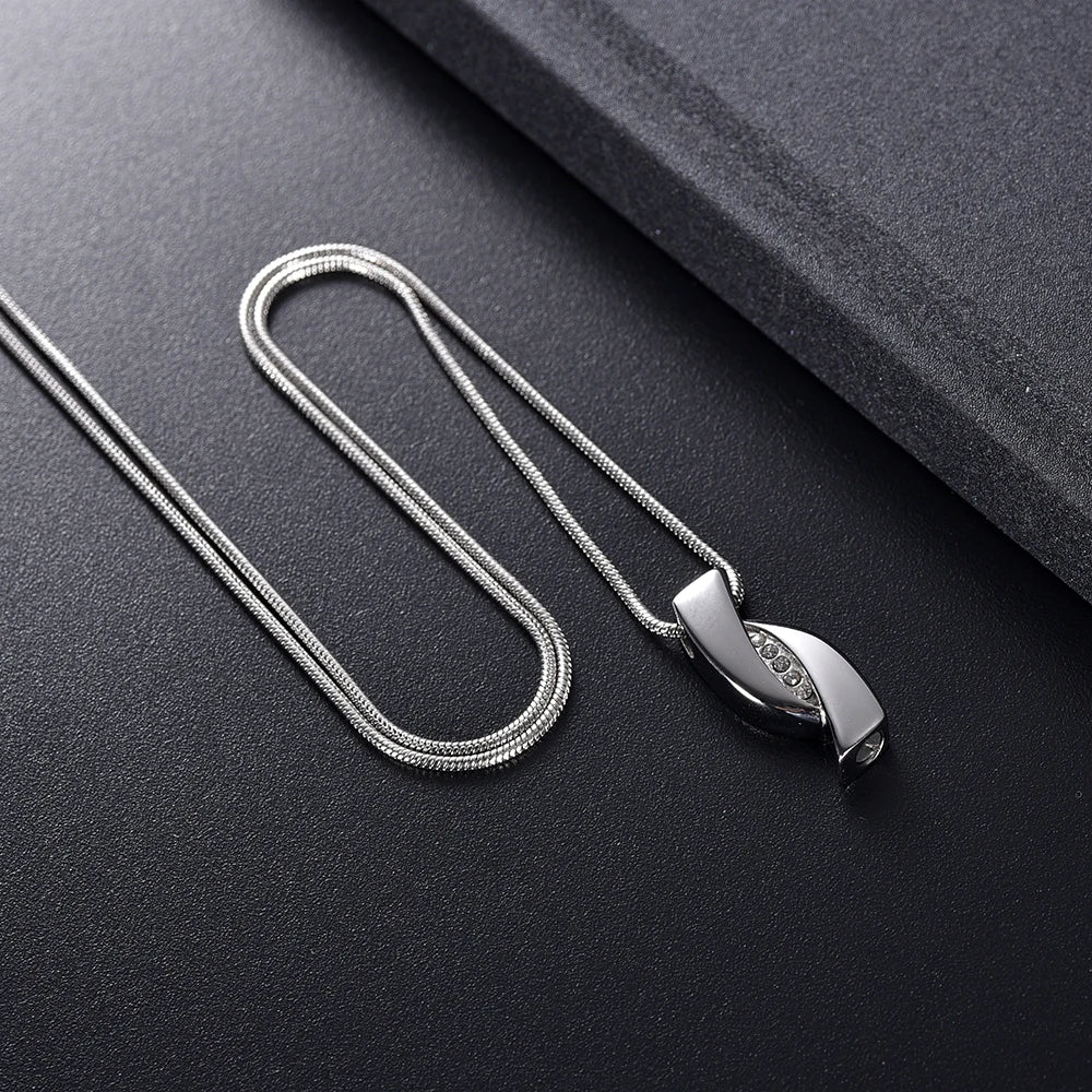 Infinea™ Ashanger Infinity met Kristal – Gedenksieraad in Zilver Silverleven