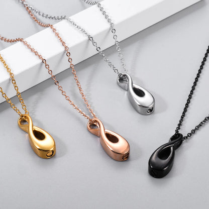 Infinité™ Ashanger Infinity 8 Vorm – Gedenksieraad in Zilver Zwart en Goud Silverleven