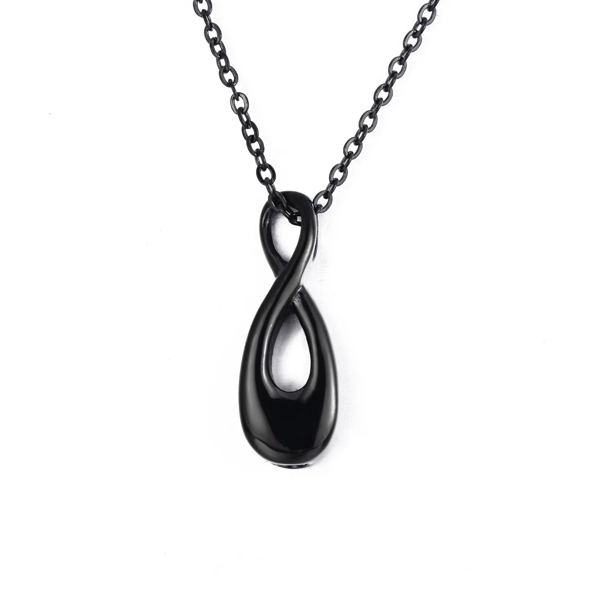Infinité™ Ashanger Infinity 8 Vorm – Gedenksieraad in Zilver Zwart en Goud Silverleven