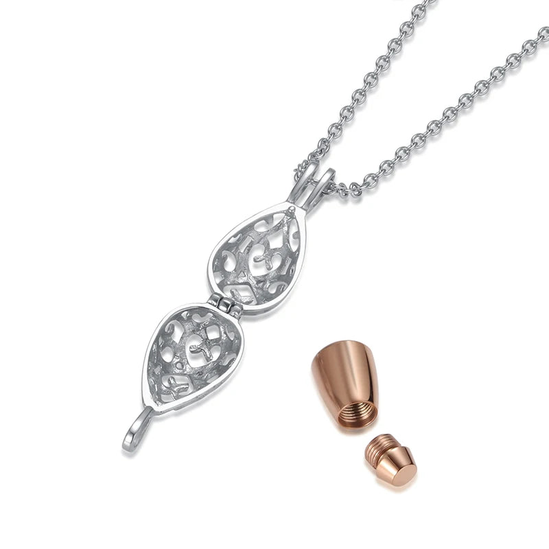 Eloria™ Ashanger Traanvorm Open – Gedenksieraad in Zilver en Goud Silverleven