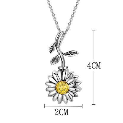 Solvyn™ Ashanger Zonnebloem met Goud – Gedenksieraad in Zilver Silverleven