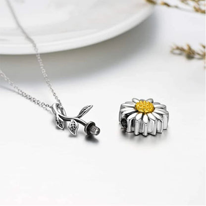 Solvyn™ Ashanger Zonnebloem met Goud – Gedenksieraad in Zilver Silverleven