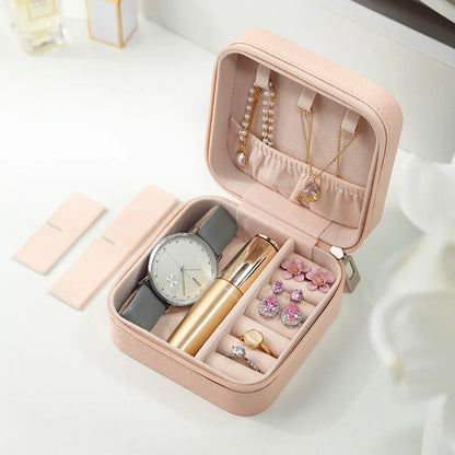 Travel Jewelry Box – Compact Leather Storage for Rings, Necklaces and Earrings