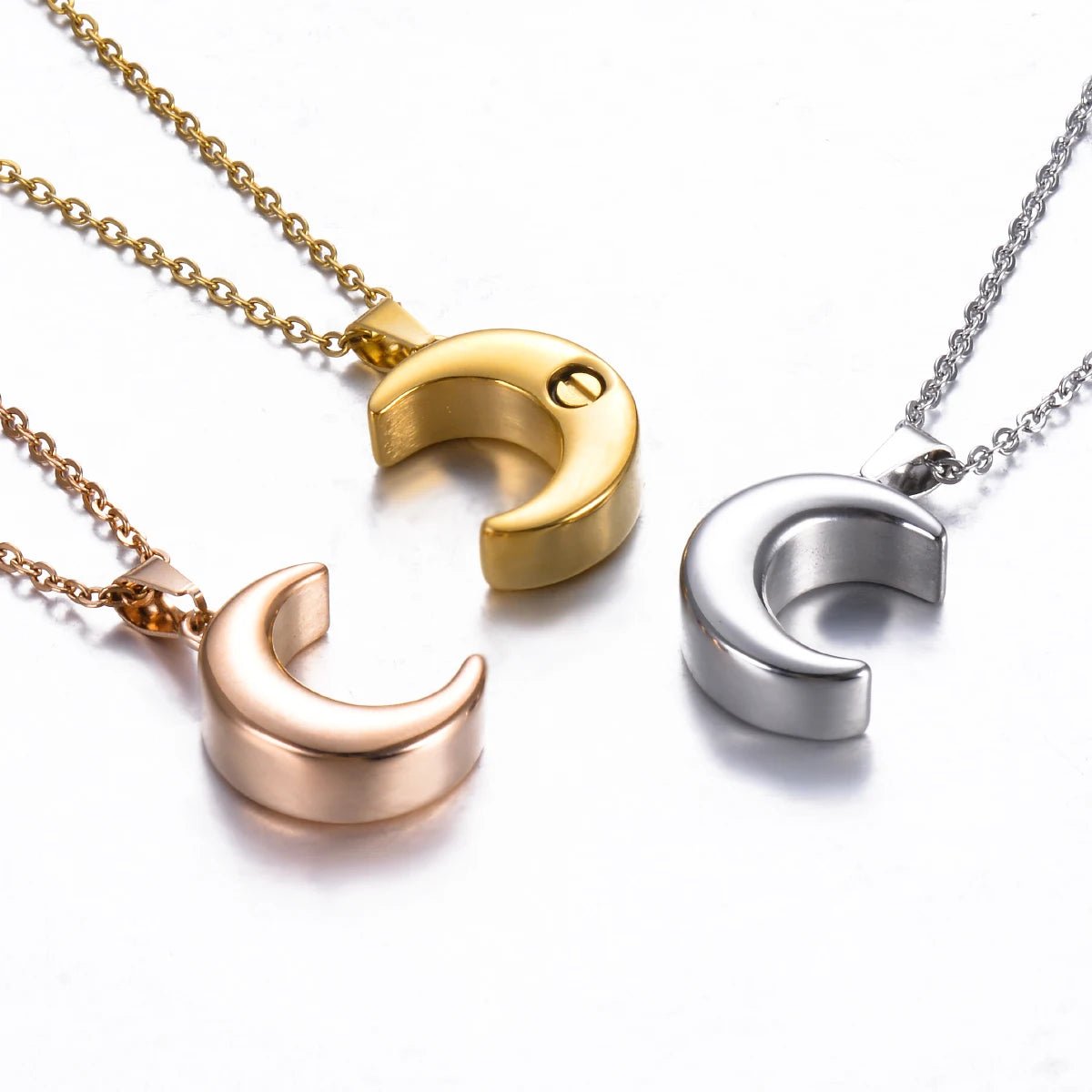Ashanger Maanvorm Glad – Gedenksieraad in Zilver, Goud en Rosé - silverleven