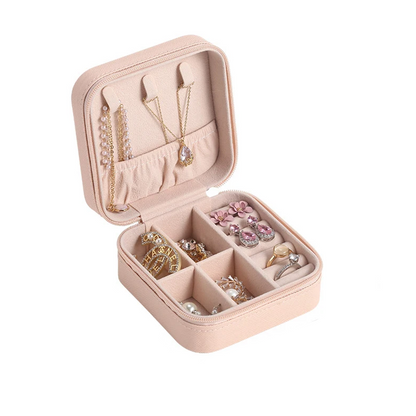 Travel Jewelry Box – Compact Leather Storage for Rings, Necklaces and Earrings