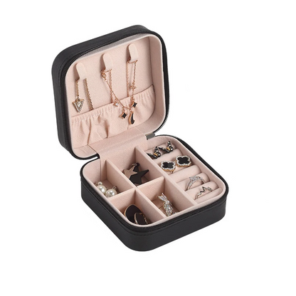 Travel Jewelry Box – Compact Leather Storage for Rings, Necklaces and Earrings